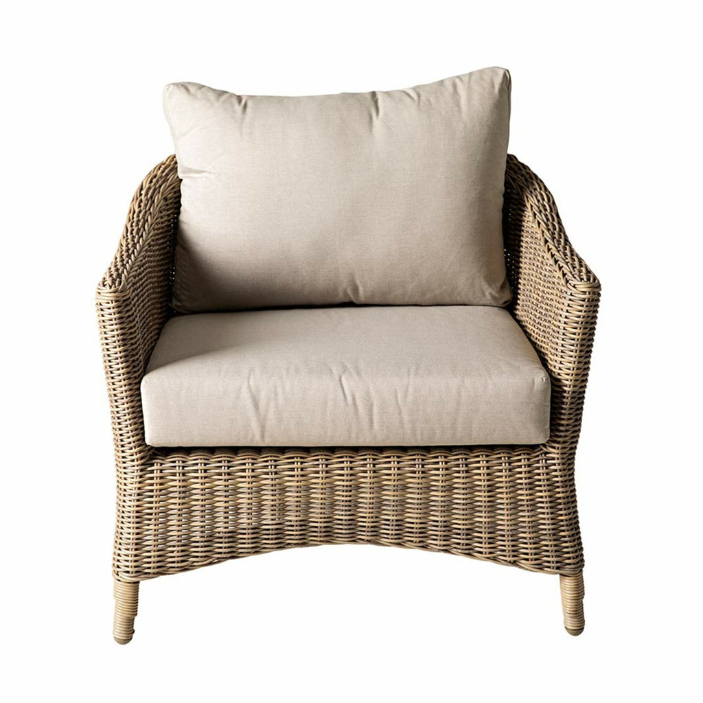 Hamptons Wicker Outdoor Armchair Natural