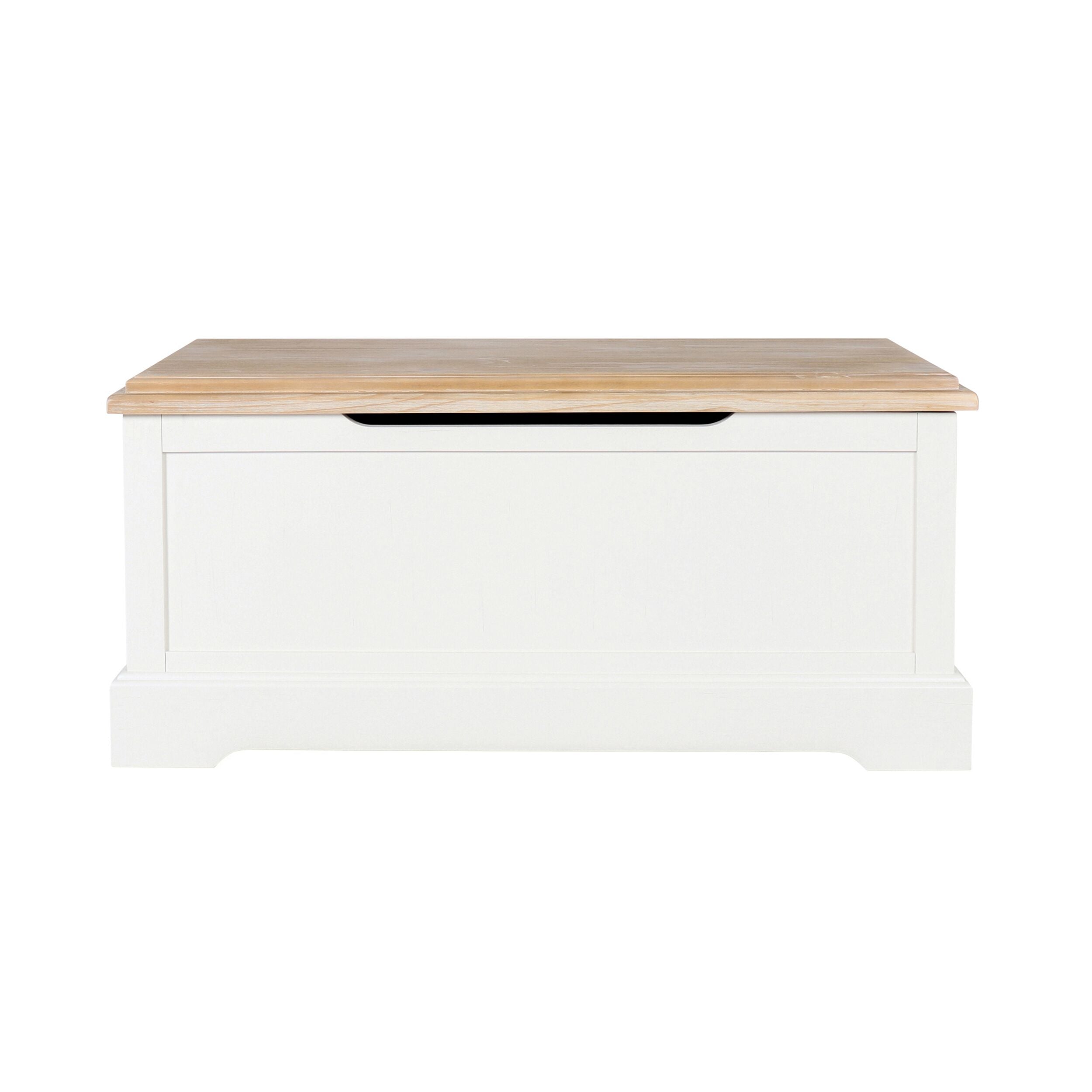 Hamptons Pine Timber Blanket Box White