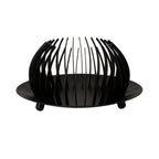 Brasero en fer "Rib-Cage" noir, vue à 360 degrés, 80 cm