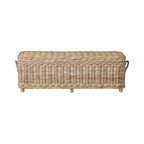 Coffre de rangement en rotin Kubu naturel 135 cm