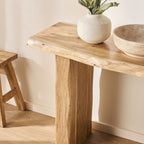 Console en acacia massif bord naturel 180cm