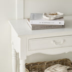 Console de style provincial français, patine antique blanche