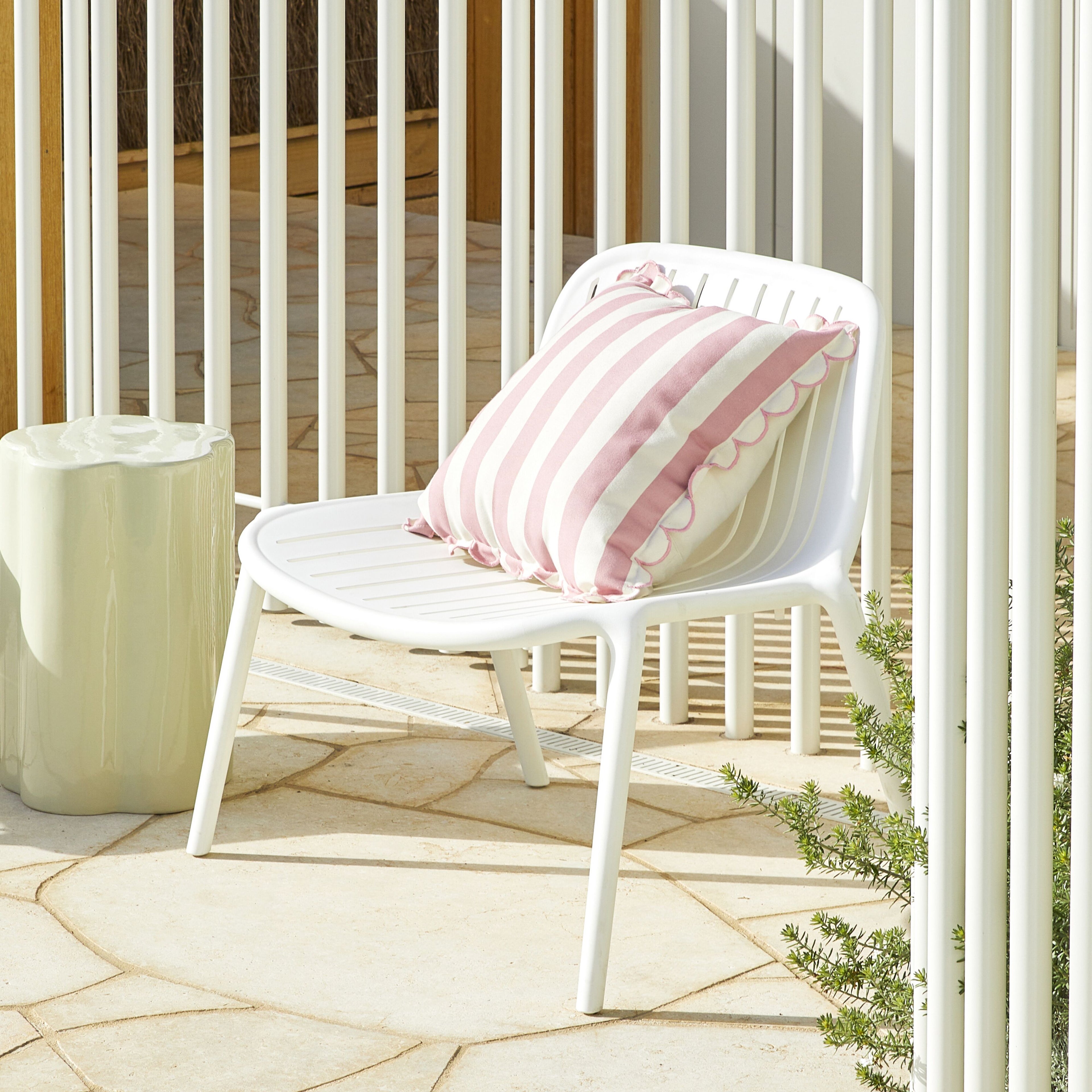 Polypropylene Stackable Outdoor Chair White