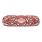 Banc brodé à la main en velours rose
