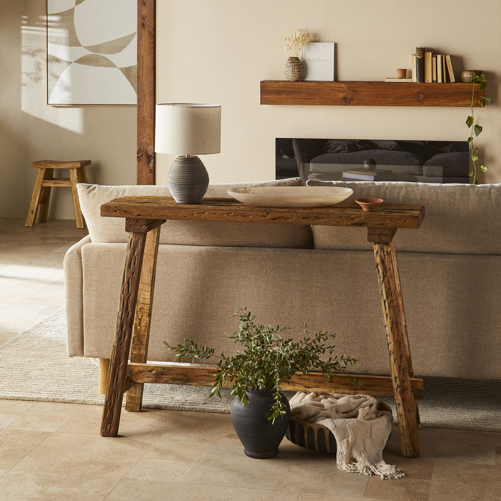 Recycled Mixed Wood Console Table 120cm