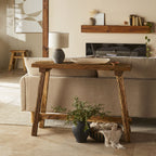 Console en bois recyclé mixte 120cm