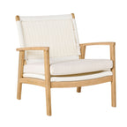 Fauteuil d'appoint en osier d'extérieur blanc