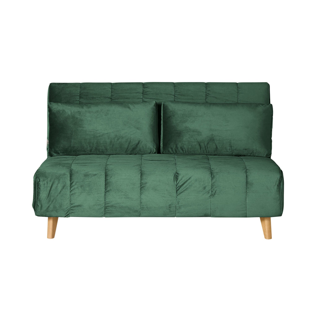 Velvet Double Sofa Bed Emerald Green