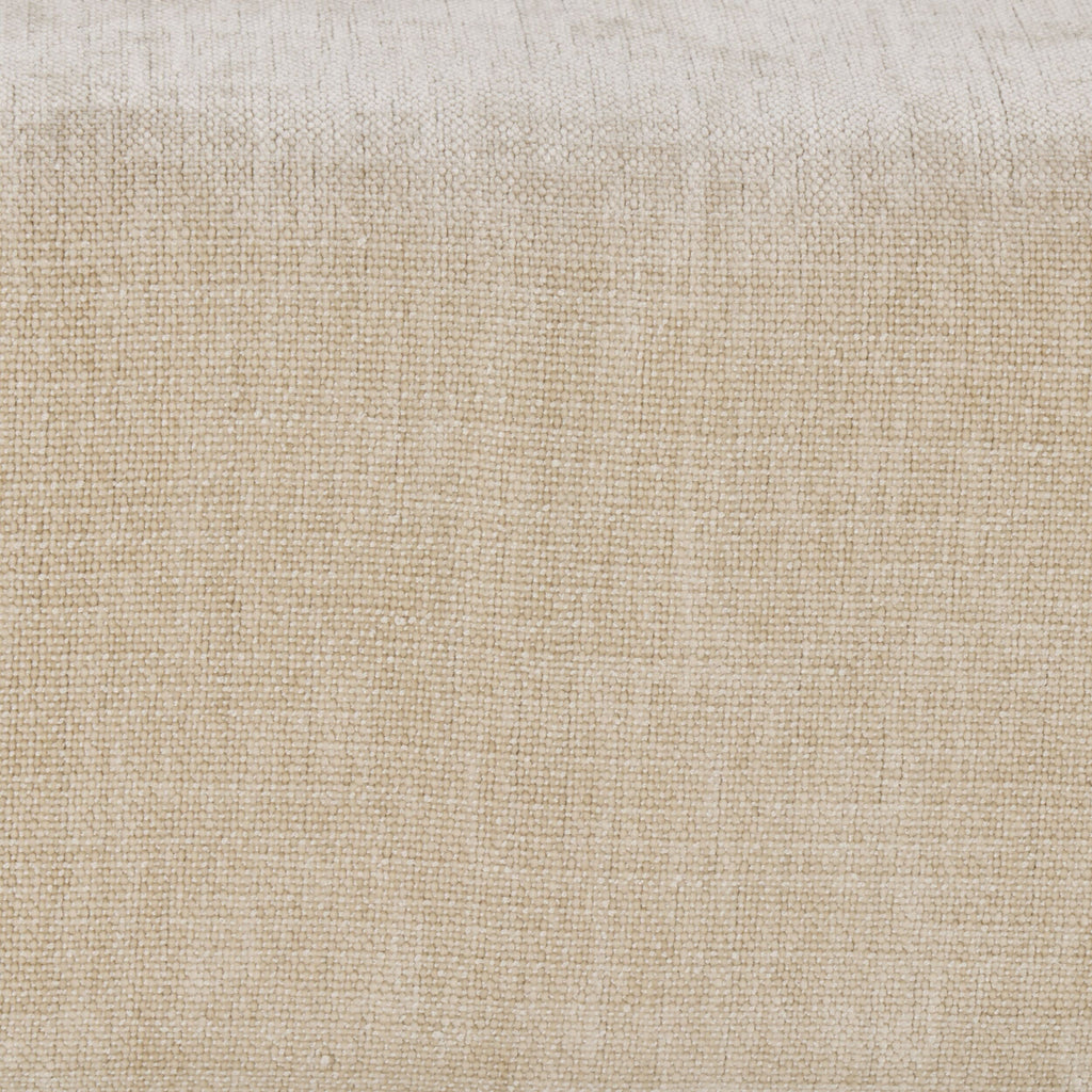 Textured Weave Upholstered Stool Parchment