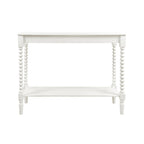 Console en bois tourné blanc