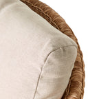Fauteuil d'extérieur en résine tressée coloris sable
