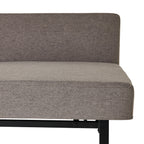 Canapé-lit rabattable en polyester gris galet