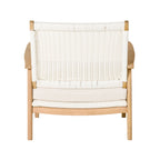 Fauteuil d'appoint en osier d'extérieur blanc