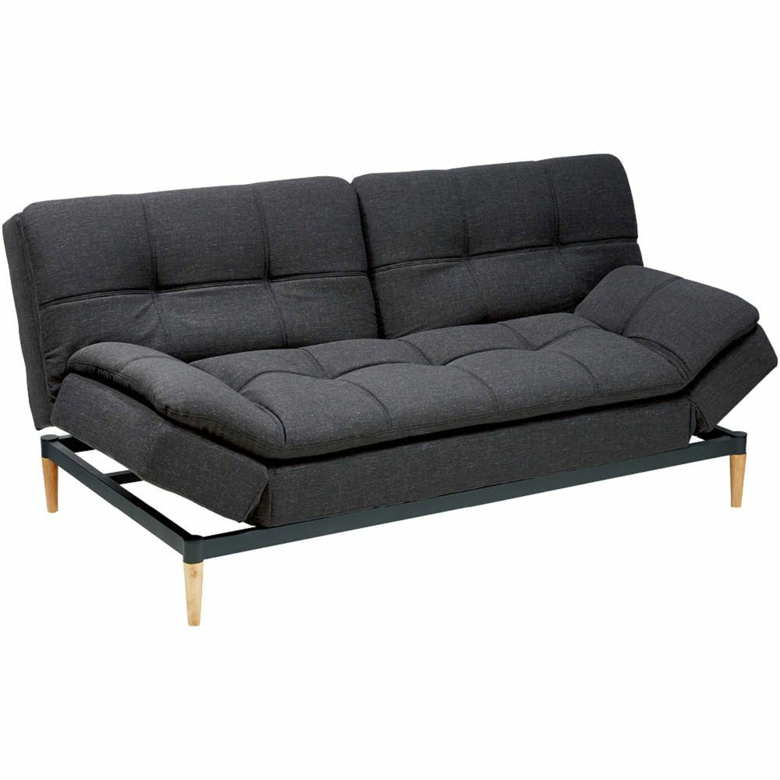 Convertible Fabric Sofa Bed Charcoal Grey