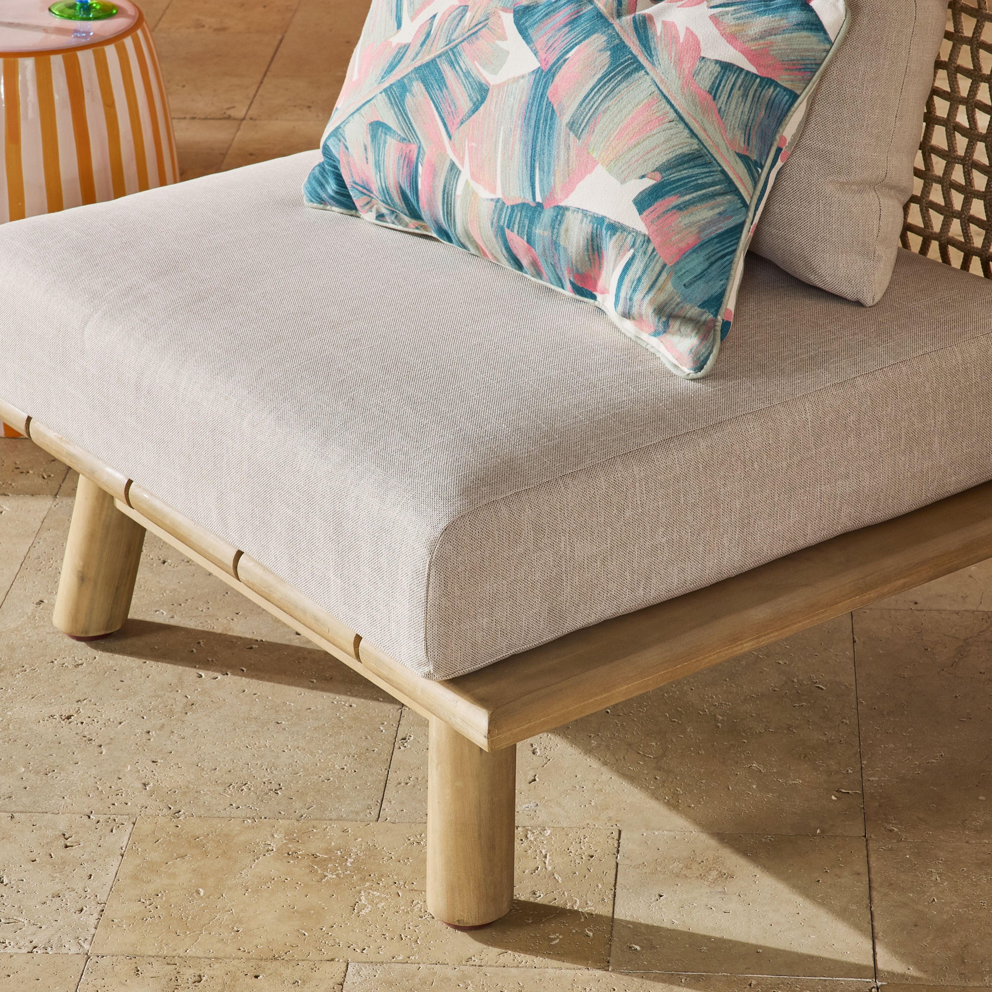 Acacia Timber Rope Outdoor Armchair Natural