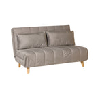 Canapé convertible deux places en velours graphite