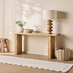 Console en acacia massif bord naturel 180cm