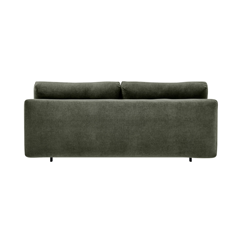 Mid-Century Pull-Out Sofa Bed Dark Green