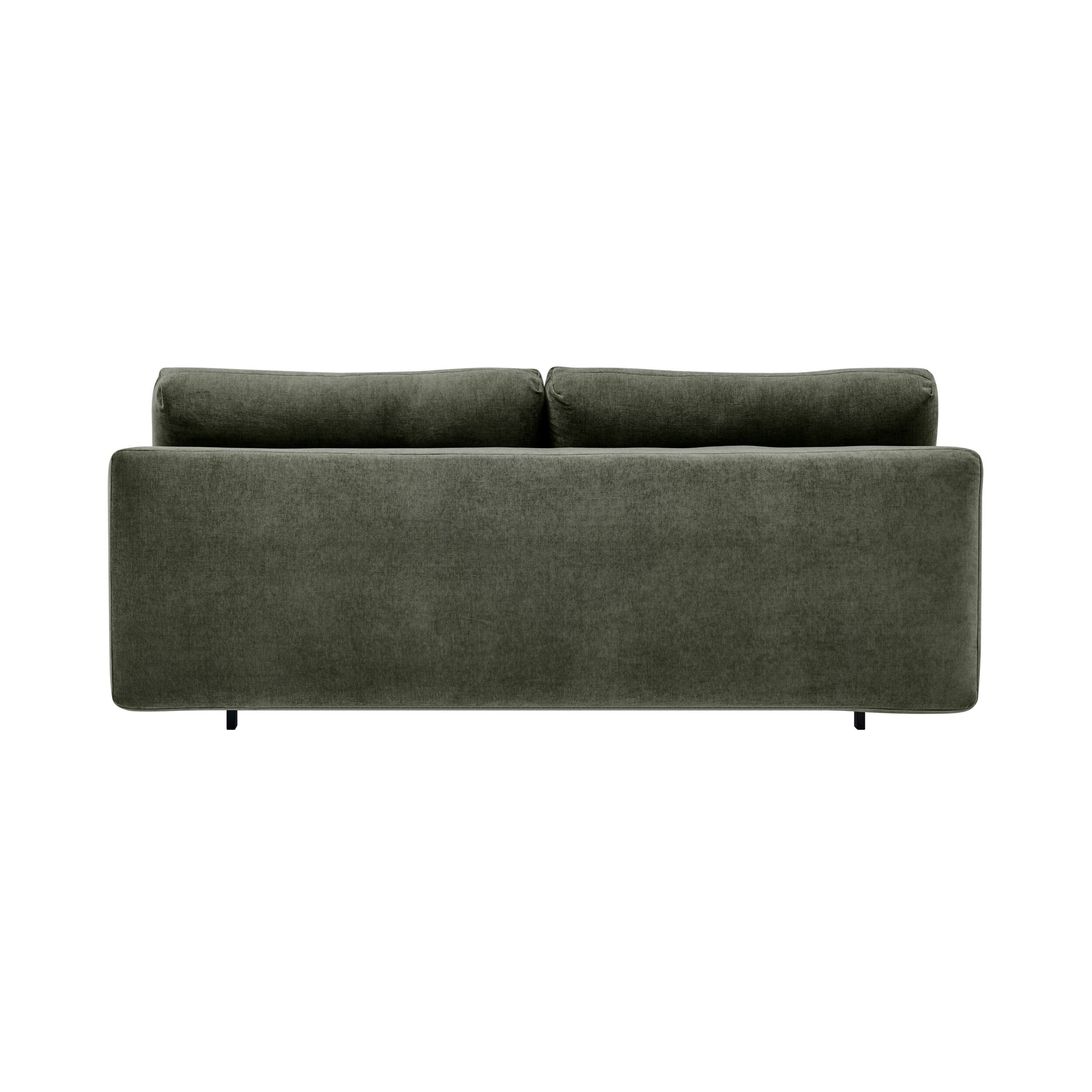 Mid-Century Pull-Out Sofa Bed Dark Green