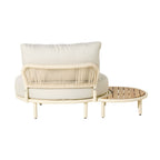 Fauteuil d'extérieur en aluminium courbé Naturel
