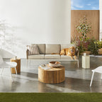 Chaise d'extérieur empilable en polypropylène blanc