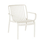 Chaise d'extérieur en plastique blanc traité anti-UV