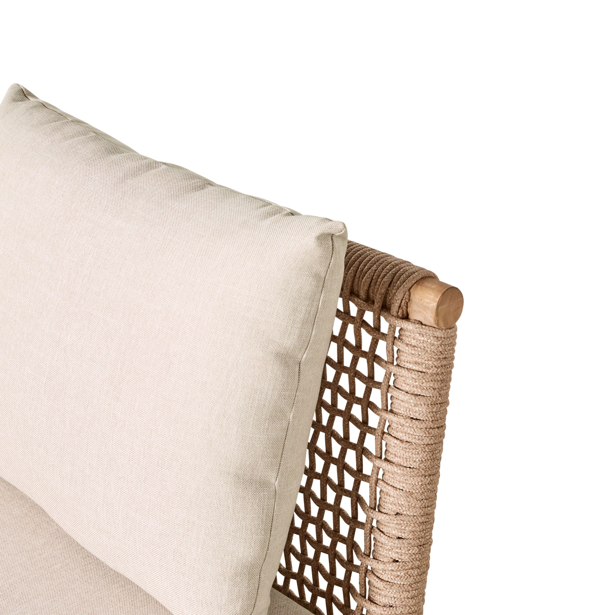 Acacia Timber Rope Outdoor Armchair Natural