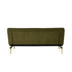 Canapé convertible clic-clac en tissu texturé vert olive