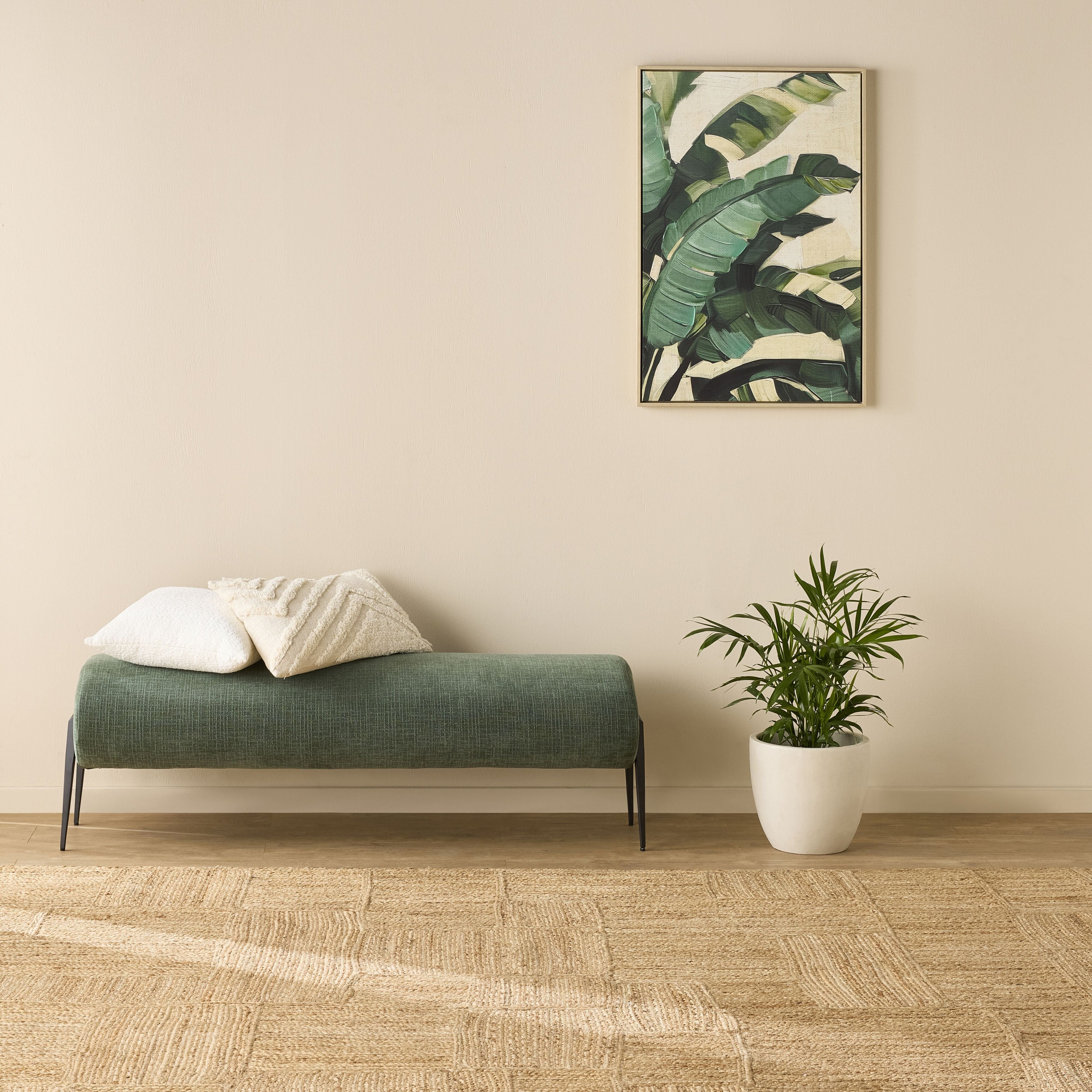 Upholstered Bench Solace Moss Green