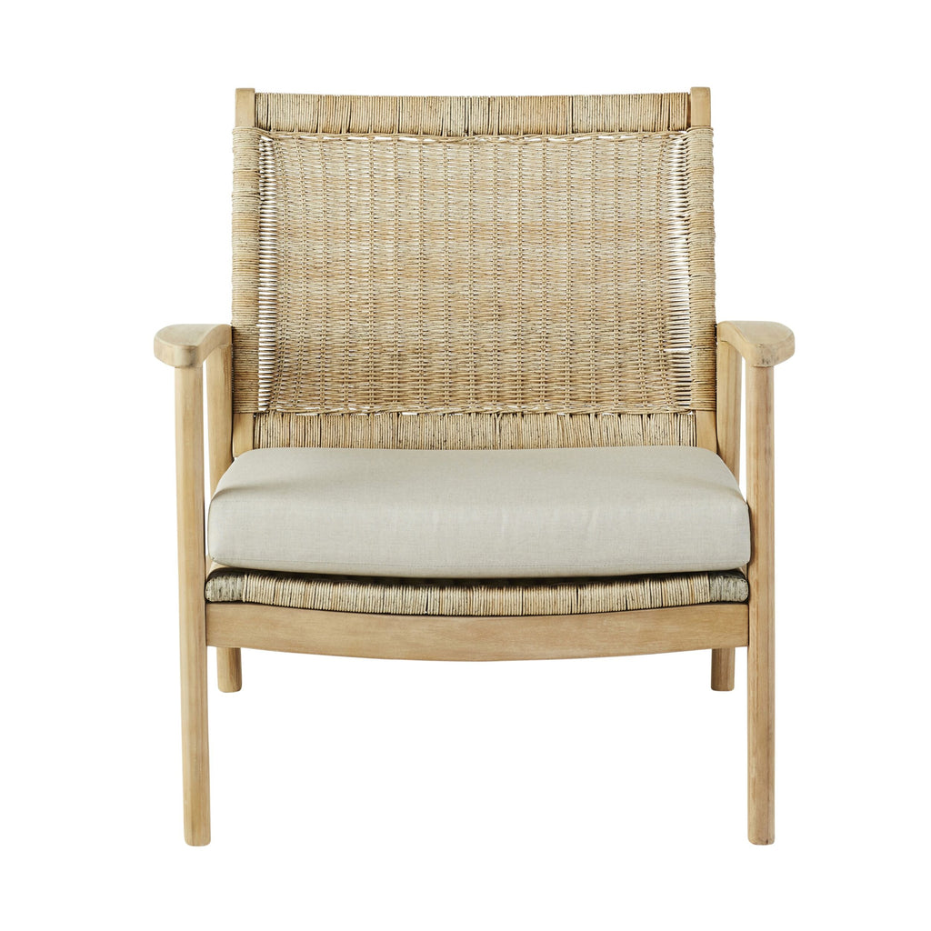 Wicker Outdoor Occasional Chair Natural Timber