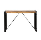 Console en bois de manguier avec cadre noir de style loft