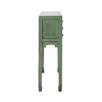 Console de style chinois à 2 portes et 6 tiroirs, vert sauge