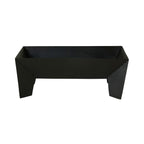Foyer rectangulaire en fer noir mat 80x50cm