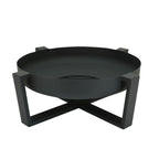 Brasero rond en fer noir mat 60x60cm