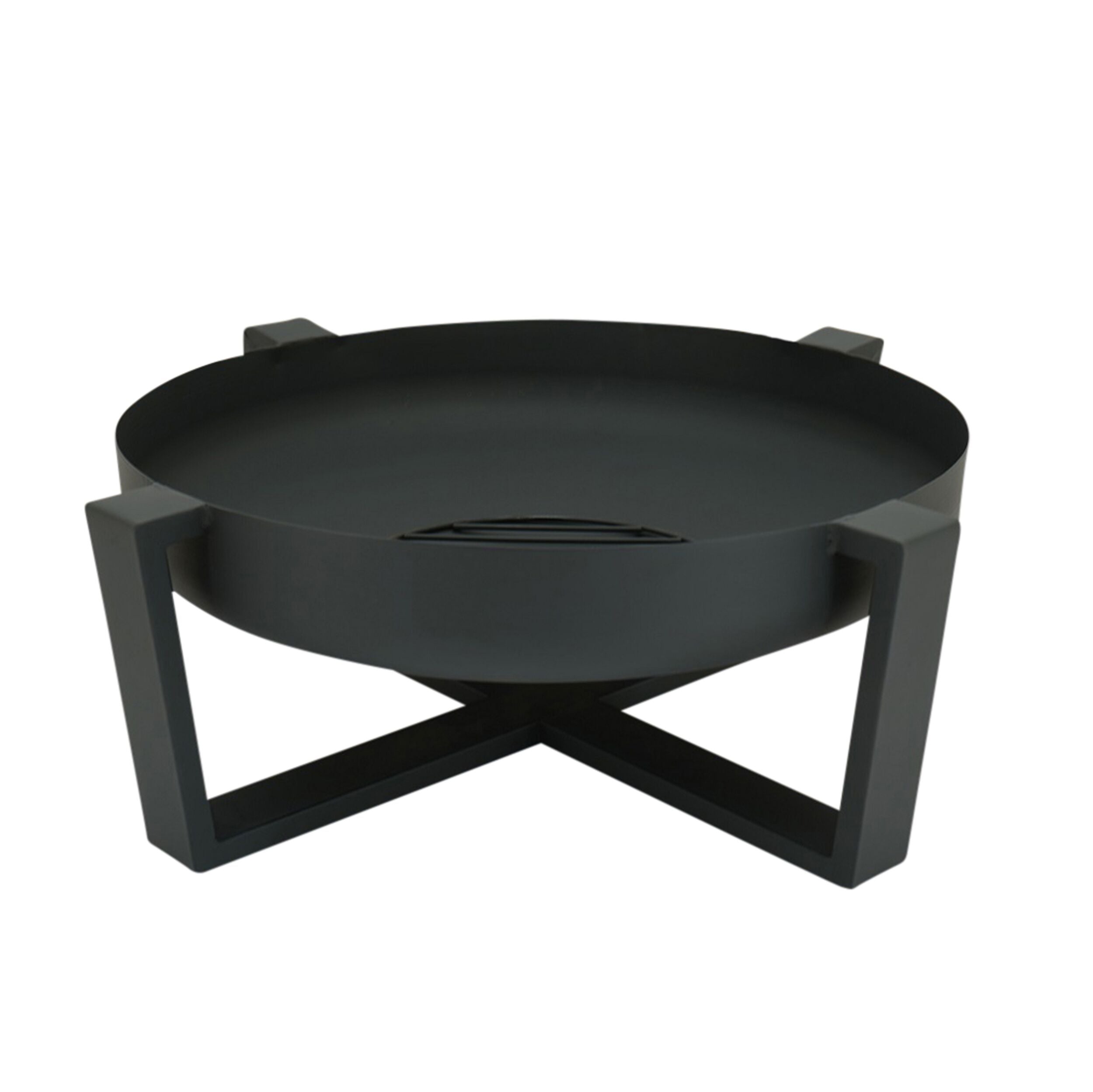 Iron Round Fire Pit Matte Black 60x60cm