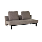 Canapé-lit rabattable en polyester gris galet