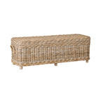 Coffre de rangement en rotin Kubu naturel 135 cm
