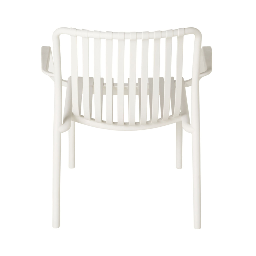 UV Stabilised Plastic Outdoor Chair White