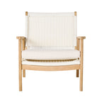 Fauteuil d'appoint en osier d'extérieur blanc