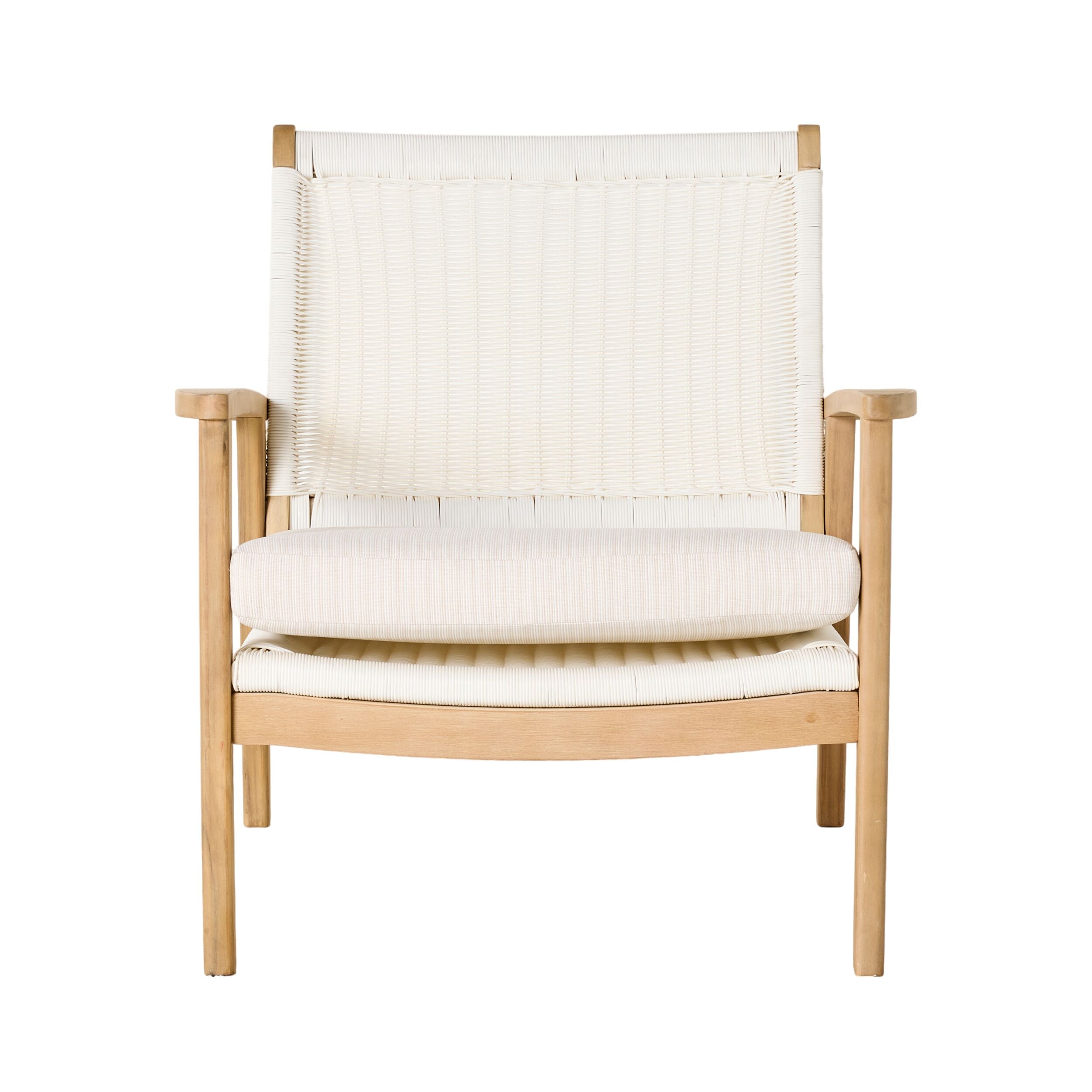 Wicker Outdoor Occasional Chair White