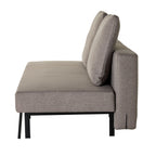 Canapé-lit rabattable en polyester gris galet