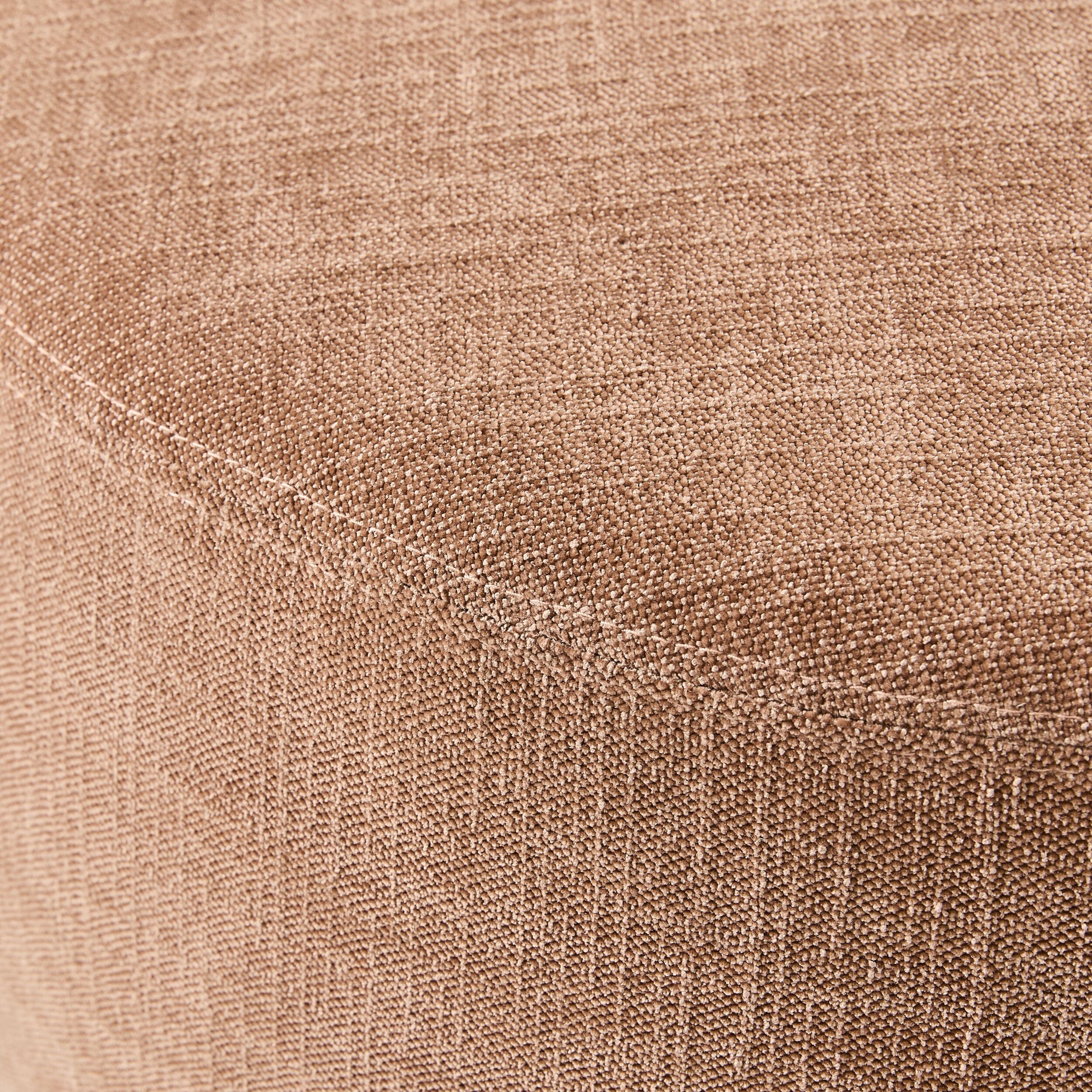 Small Round Fabric Ottoman Dusty Pink