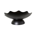 Brasero à bords ondulés en fer noir mat 78 cm