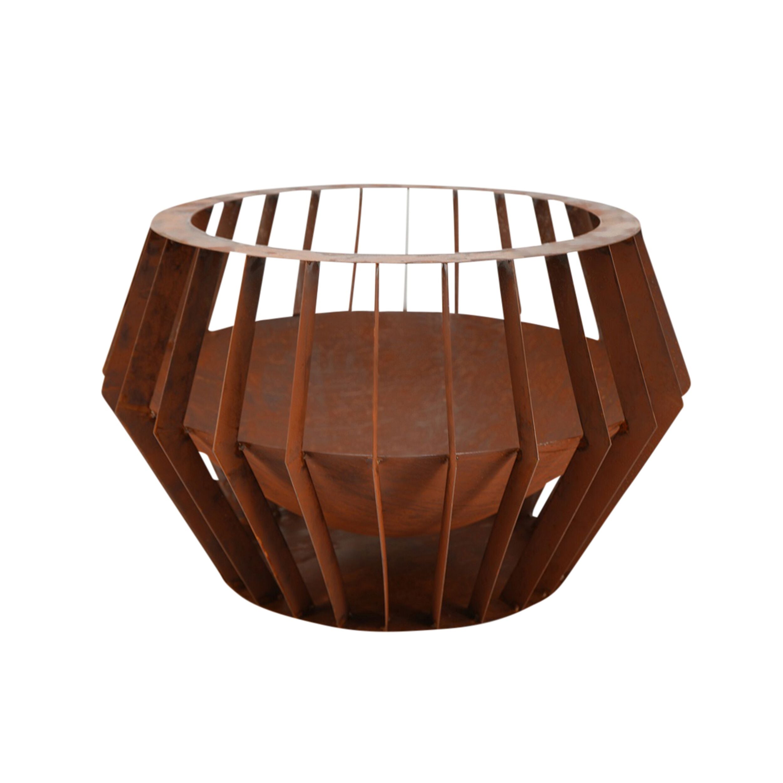 Corten Steel Deep Bowl Fire Pit 80x80cm