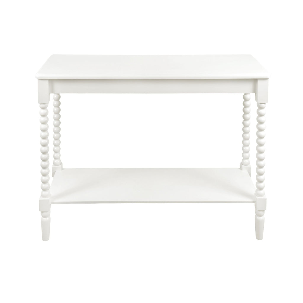 Bobbin-Turned Timber Console Table White
