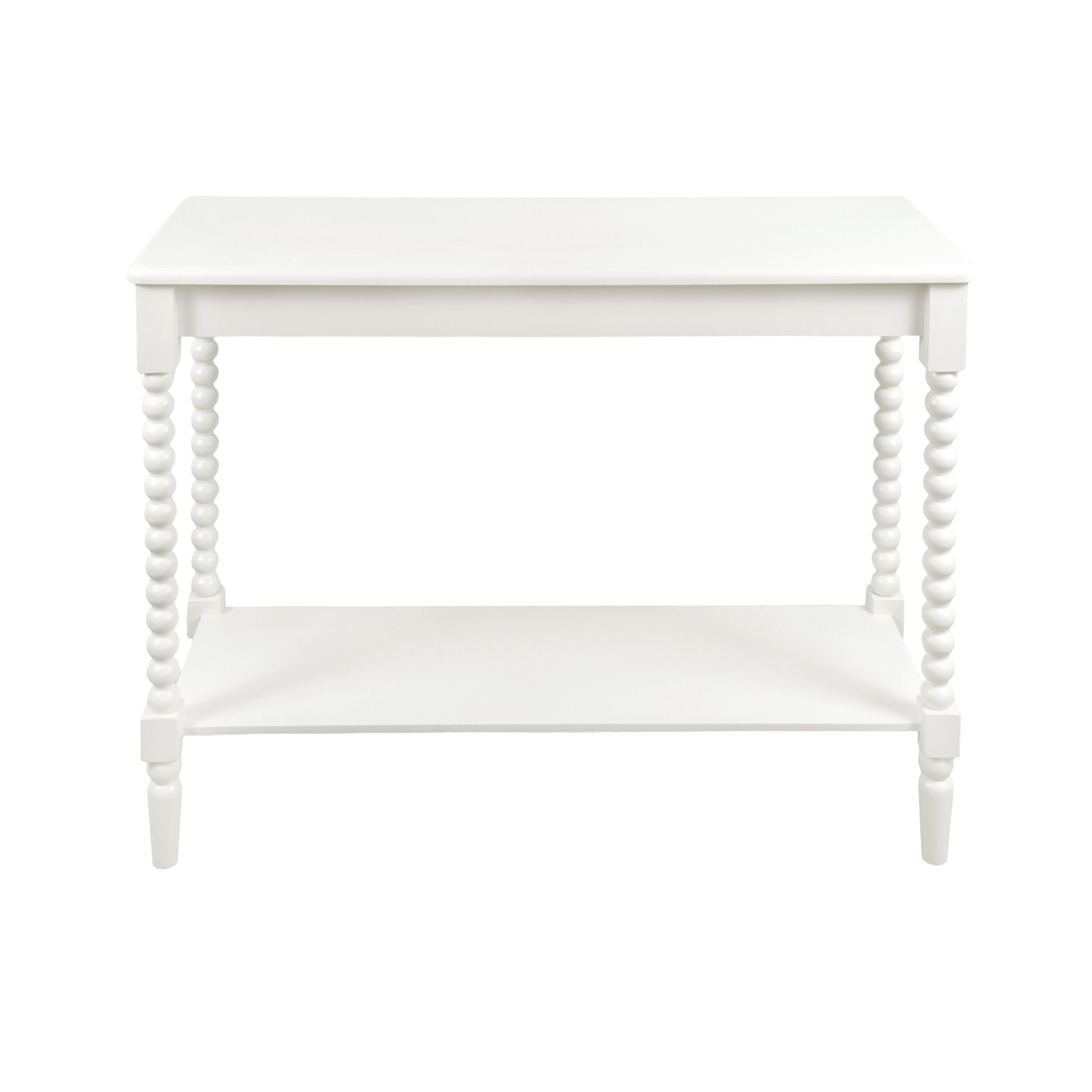 Bobbin-Turned Timber Console Table White